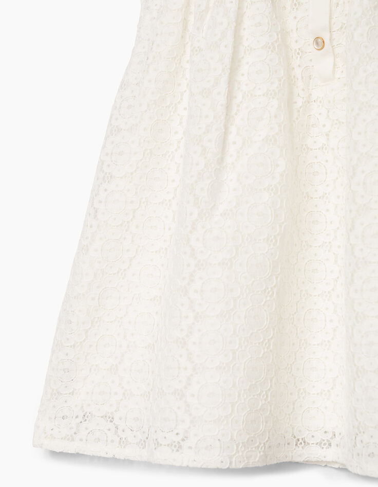 Robe-chemise blanc cassé à dentelle fille-4 Robe-chemise blanc cassé à dentelle fille-4