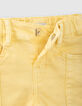 Hellgelbe Jeans mit Naht vorne für Babyjungen-5