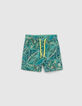 Baby boys’ green/exotic motif reversible Bermuda shorts-2