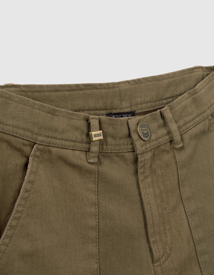 Boys’ khaki chevron combat trousers-3