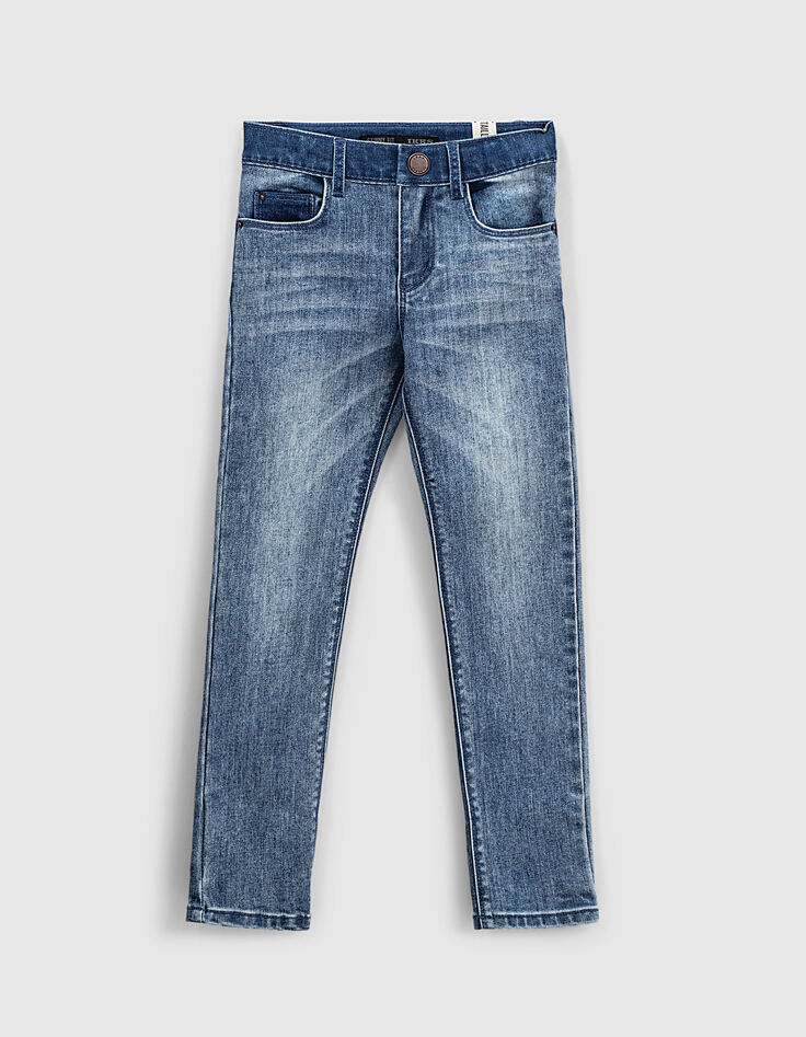 Vaquero skinny stone blue cintura en contraste eco niño -1 Vaquero skinny stone blue cintura en contraste eco niño -1