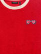 Girls’ red terry cloth dress with drawstring waist-10