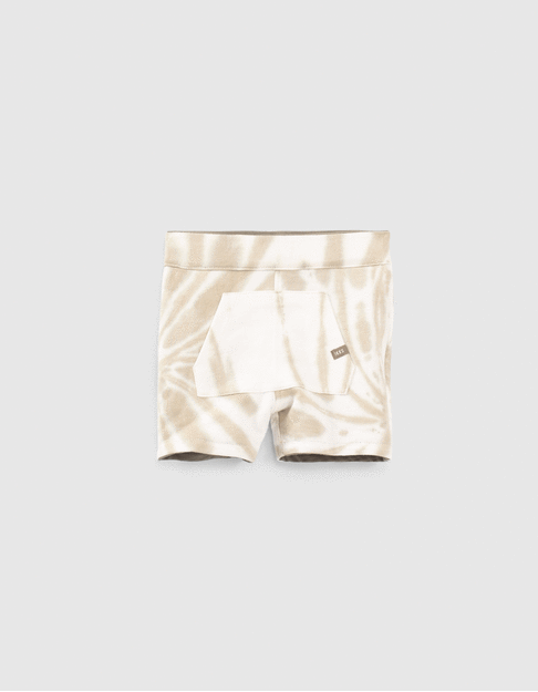 Baby boy’s khaki tie-dye reversible shorts