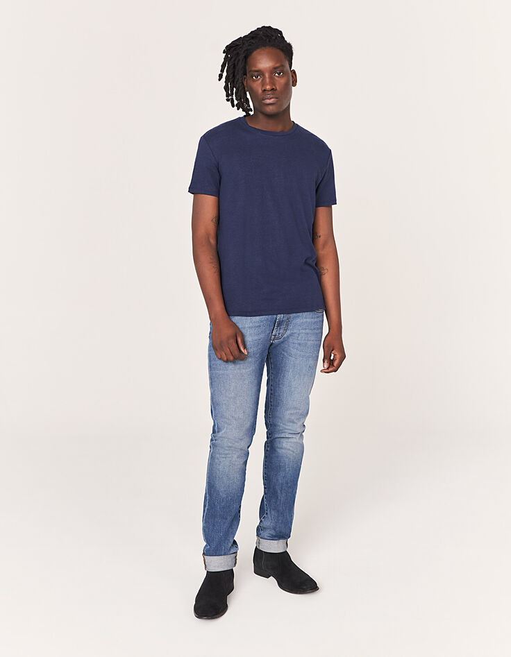 Tee-shirt indigo en chanvre certifié Homme-5