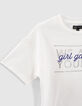 Camiseta blanco roto cropped mensaje ni&ntilde;a-5