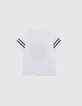 Baby boys' off-white T-shirt with leopard image-3