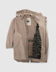 Boys’ beige hooded parka with embroidered back-6
