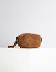 Women’s The Small Messenger studded suede clutch-1