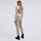 Pantalon battle cropped Terra® denim kaki stone femme - IKKS image number 5