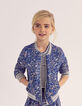 Mädchen-Wende-Bomberjacke, Ecovero®, Blumen-Print und Grau-4
