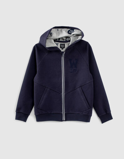 Cardigan navy avec all over int&eacute;rieur gar&ccedil;on  - IKKS