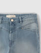 Jeggings azul claro sculpt up bajos deshilachados mujer-7