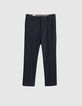 Boys' navy suit trousers -1