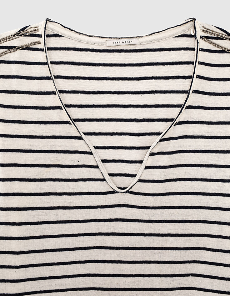 Matrozenshirt lange mouwen parels dames-3
