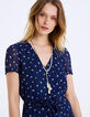 Collier sautoir perles et pompons femme-4