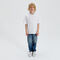 Gender Free-T-shirt blanc coton bio brodé mixte - IKKS image number 2