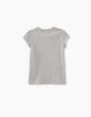 Tee-shirt gris chiné moyen visuel skull fleurs fille-4