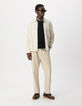 Beige joggingbroek van corduroy voor heren-1