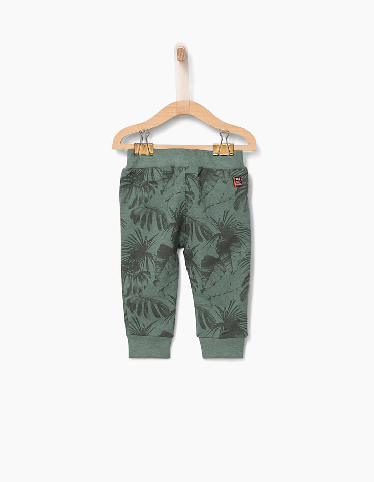 Pantalon molleton kaki tropical bébé garçon -2