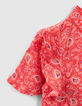 Girls’ red paisley print Lenzing™ Ecovero™ viscose blouse-4