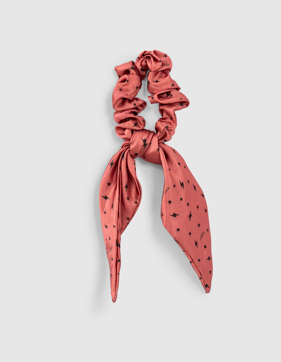 Girls’ rosewood rock print scarf scrunchie