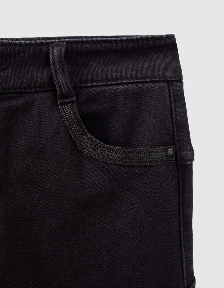 Schwarze Sculpt-up-Damenjeans aus Cosy Fleece-4