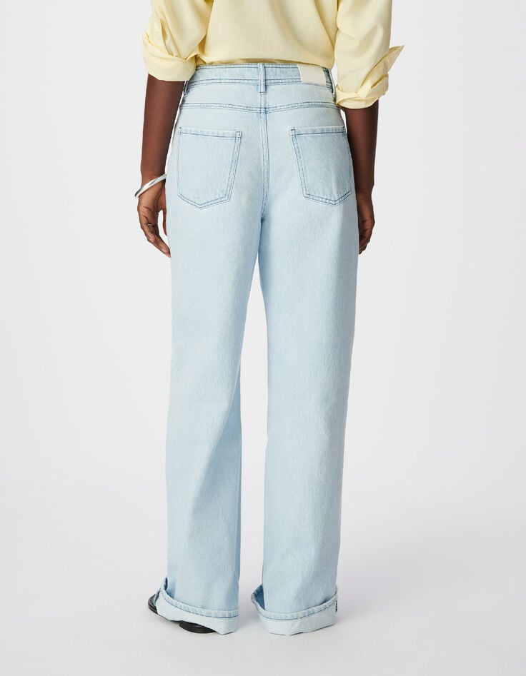 Women's Chisa blue wide-leg jeans-2