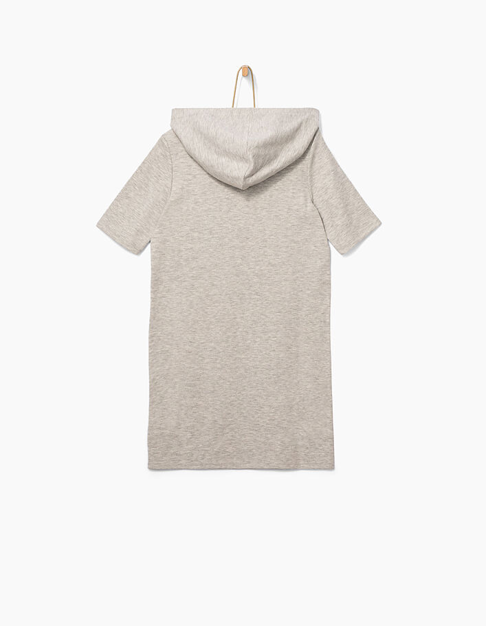 Girls’ medium grey marl CHILLOUT sweatshirt-dress - IKKS