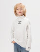 T-shirt manches longues gris col roulé garçon-2