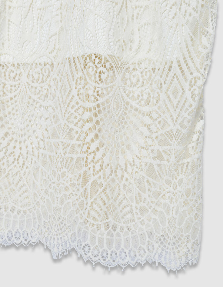 Dames maxi-jurk met witte kant-8