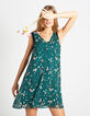 Grünes Print-Kleid mit Fleckenmuster I.Code-1