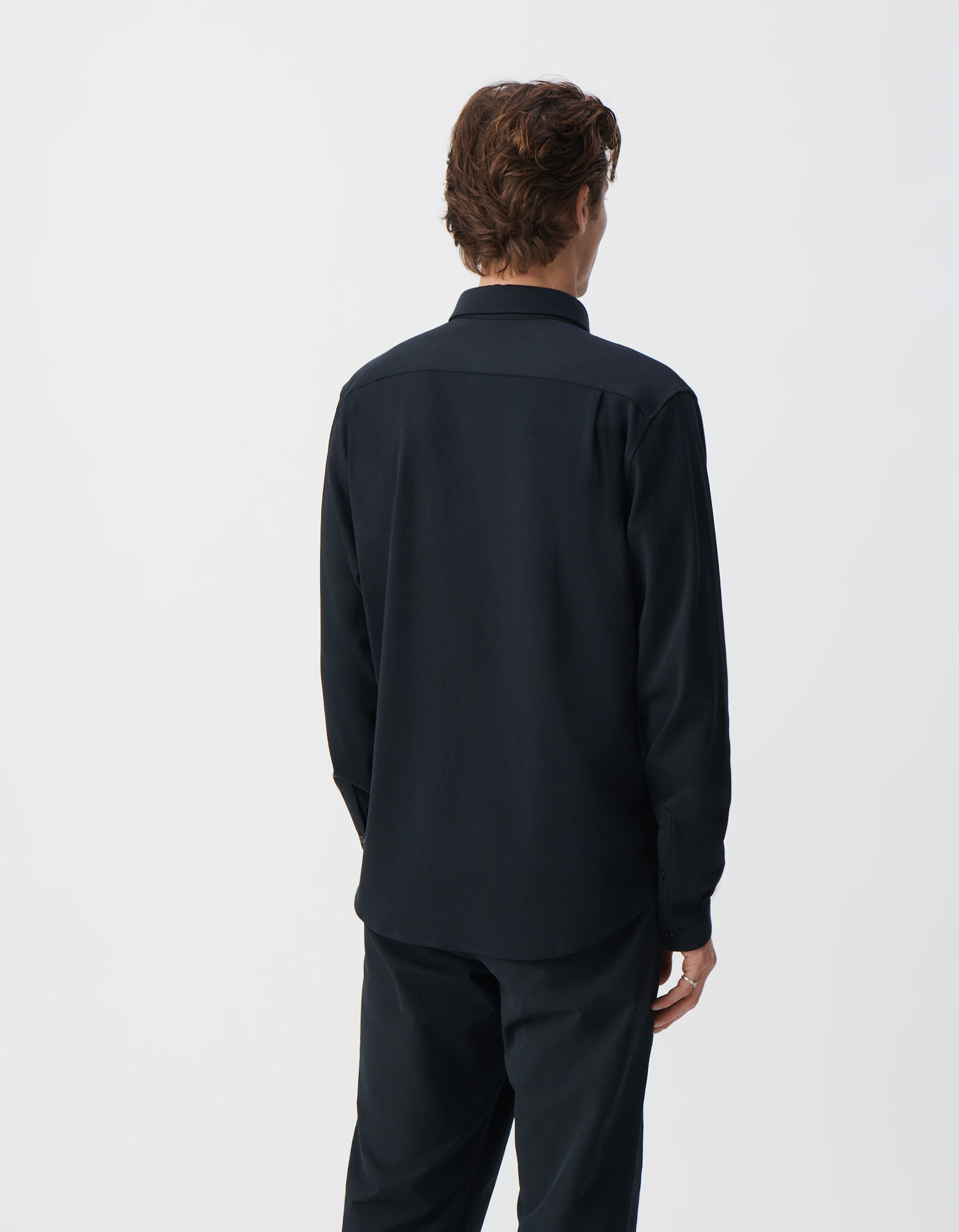 Pyjama Homme Serafino Manches Longues Navigare - Coton Interlock Chaud - Gris Foncé - Neuf Avec étiquettes