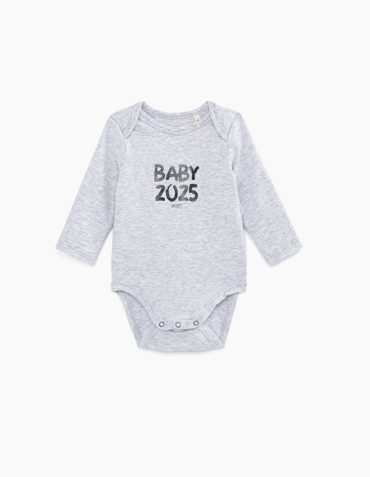 Baby’s putty organic cotton bodysuit to personalise-1