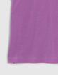 Boys' purple T-shirt with flocked velvet image on back-4