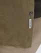 Khaki SLIM-Herrenhemd aus 100% Leinen-4