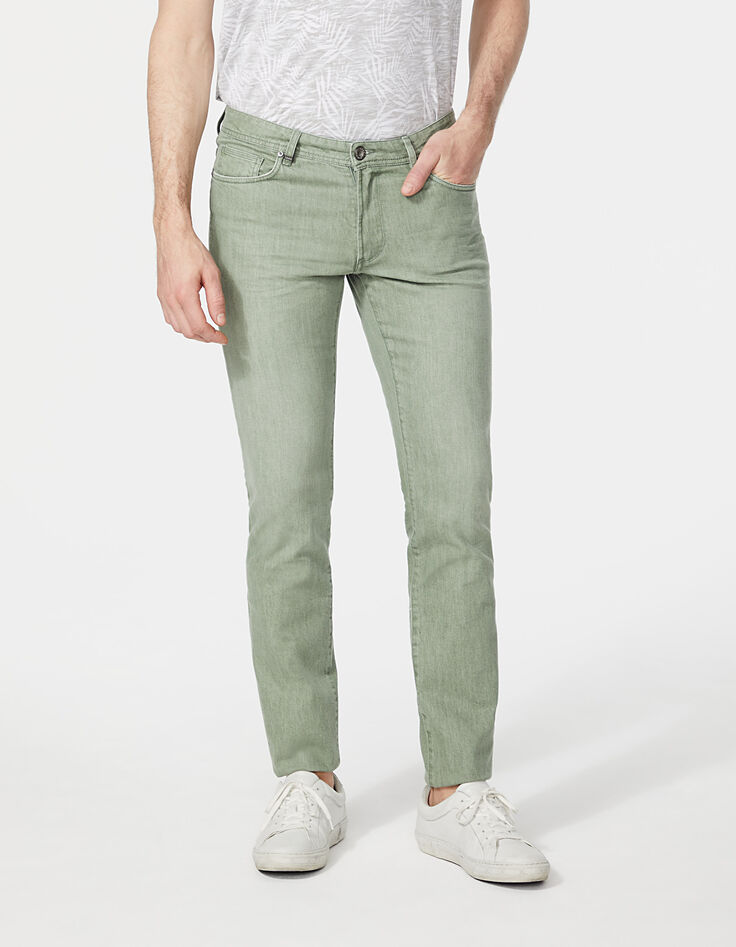 Jean slim kaki Salvation Homme-2