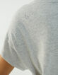 Women’s grey slub cotton modal short-sleeve T-shirt-5