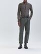 Khaki SLIM-Herrenhemd LENZING&trade; ECOVERO&trade; mit Fischgr&auml;ten-1