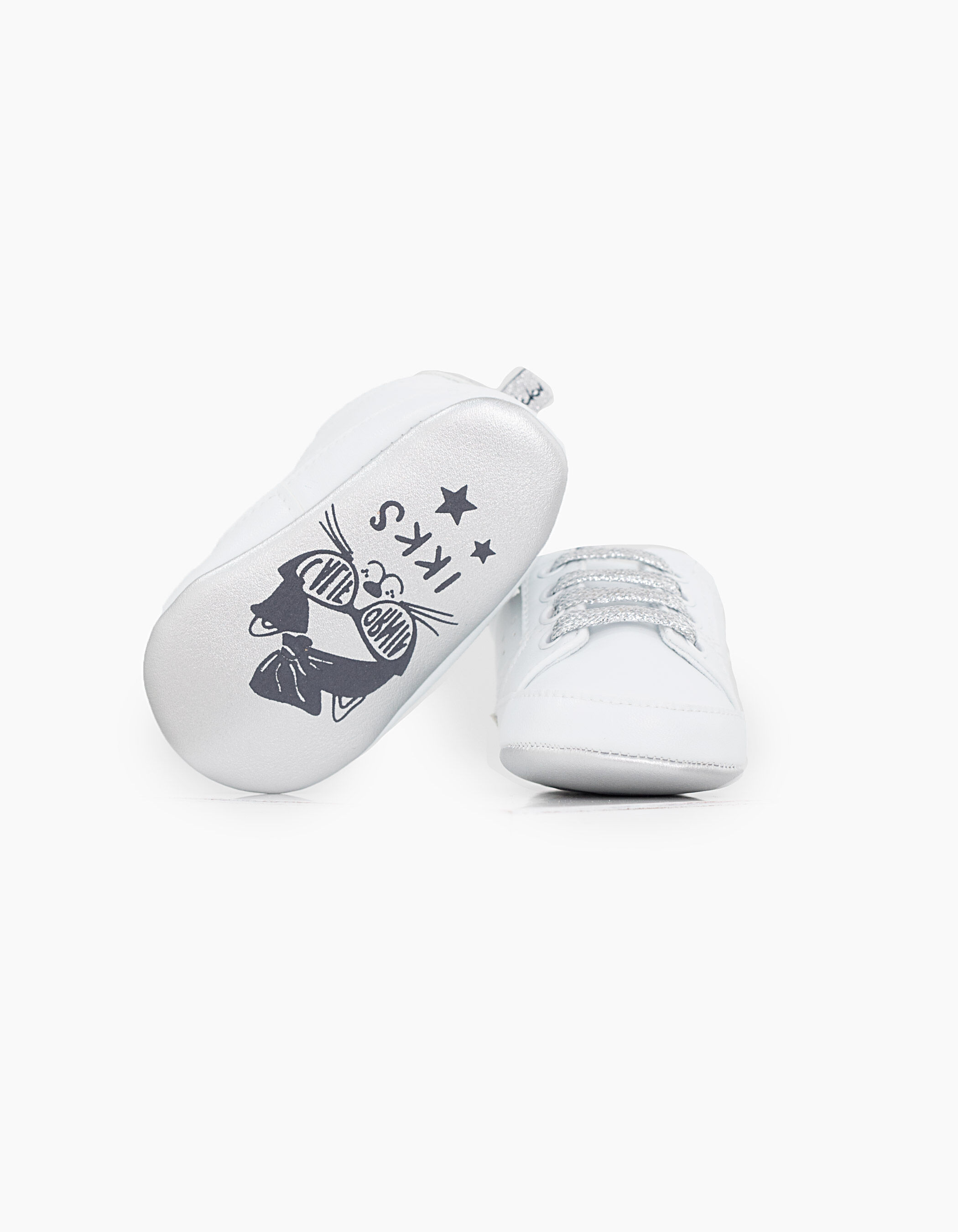 Girls hot sale silver trainers