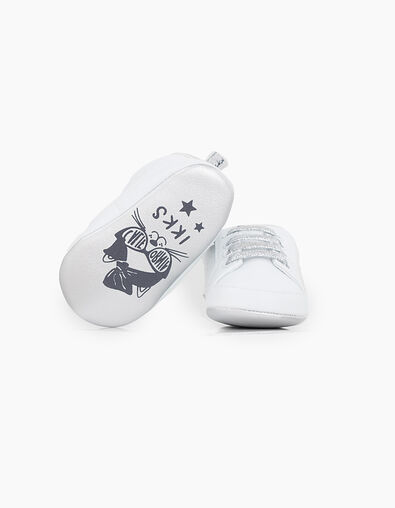 Babysneakers, Cremeweiß und Silberfarben  - IKKS