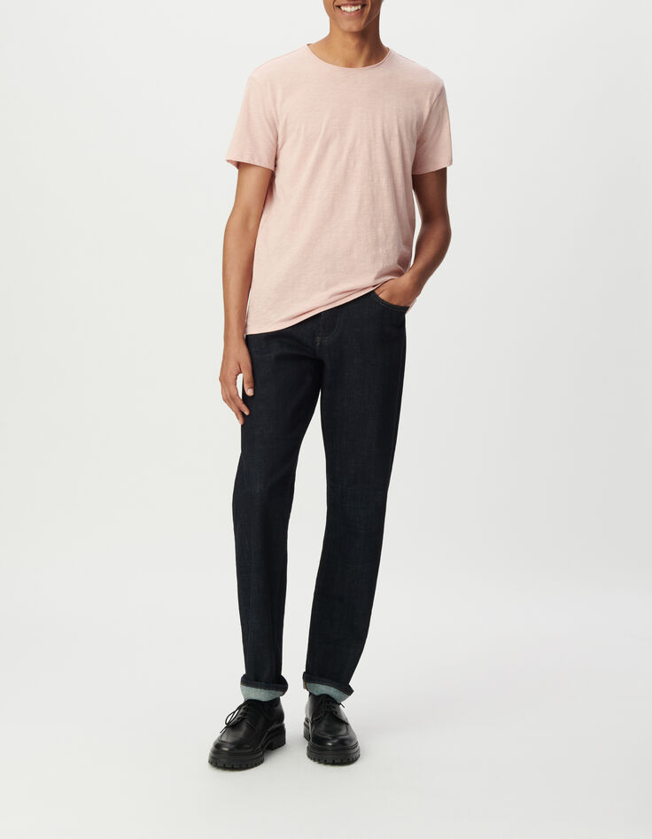 Camiseta L'Essentiel rosa algod&oacute;n cuello redondo hombre-6