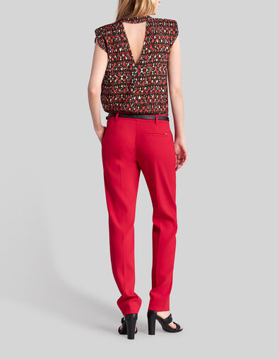 Top negro estampado ikat Mujer - IKKS
