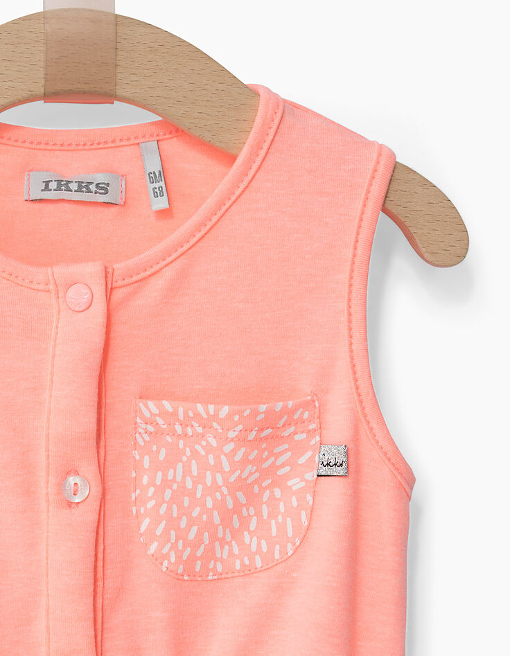 Combinaison rose bébé fille-4 Combinaison rose bébé fille-4