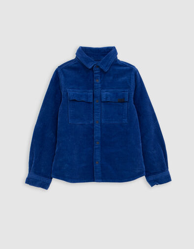 Surchemise bleue velours côtelé garçon - IKKS