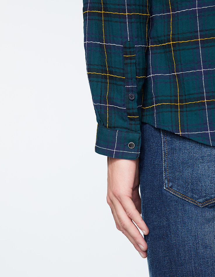 Men’s REGULAR navy check shirt-6