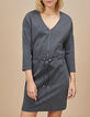Robe gris chiné moyen zippée en maille I.Code-2