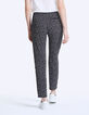 Pantalon droit en crêpe imprimé floral femme-4