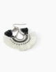 Pendientes perlas pompones media luna mujer-3