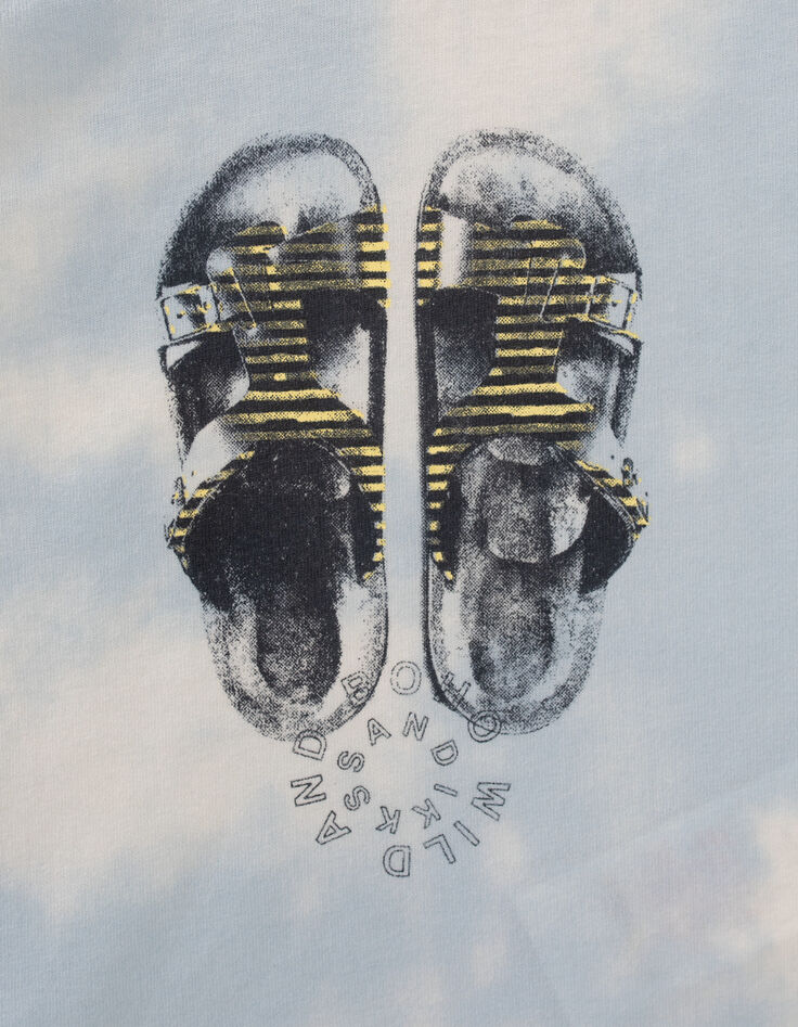 Baby boys’ tie-dye sandals image organic cotton T-shirt-3