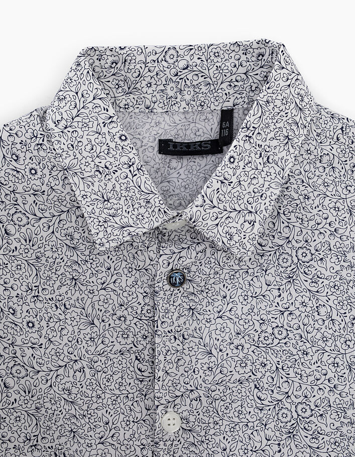 Camisa blanco roto con estampado Liberty niño - IKKS